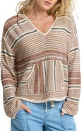 Billabong Baja Beach Stripe Cotton Blend Hoodie