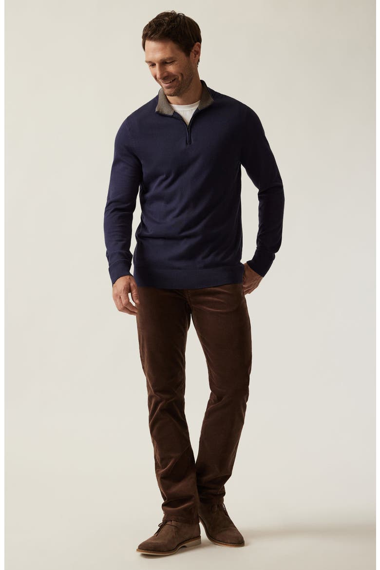 Quarter Zip Sweater, Alternate, color, NAVY