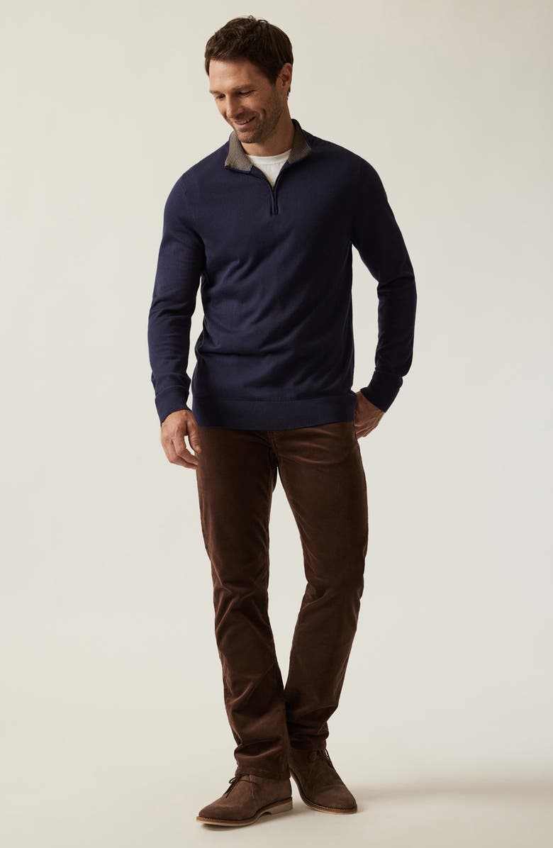 34 Heritage Quarter Zip Sweater, Alternate, color, Navy