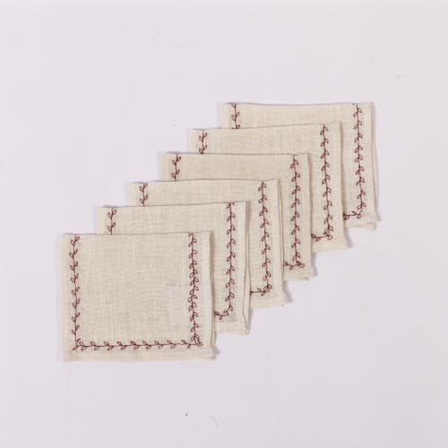 Majka Holiday Vine Cocktail Napkins In Neutral