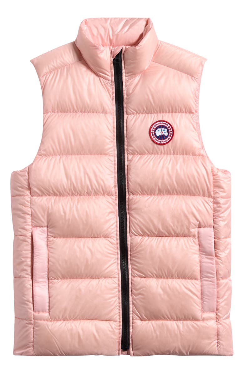 Canada Goose Kids' Crofton Water Repellent Packable Quilted 750 Fill Power Down Vest, Main, color, Pink Lemonade