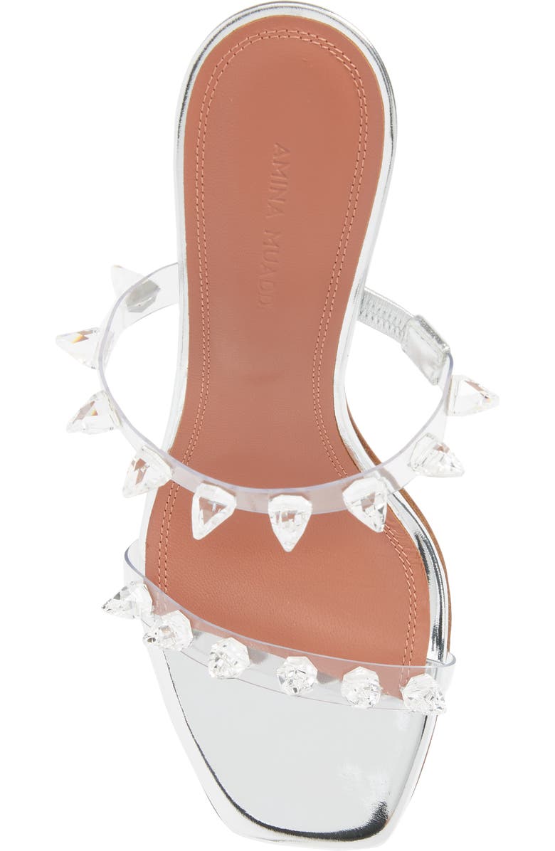 Amina Muaddi Julia Jewel Clear Sandal, Alternate, color,
