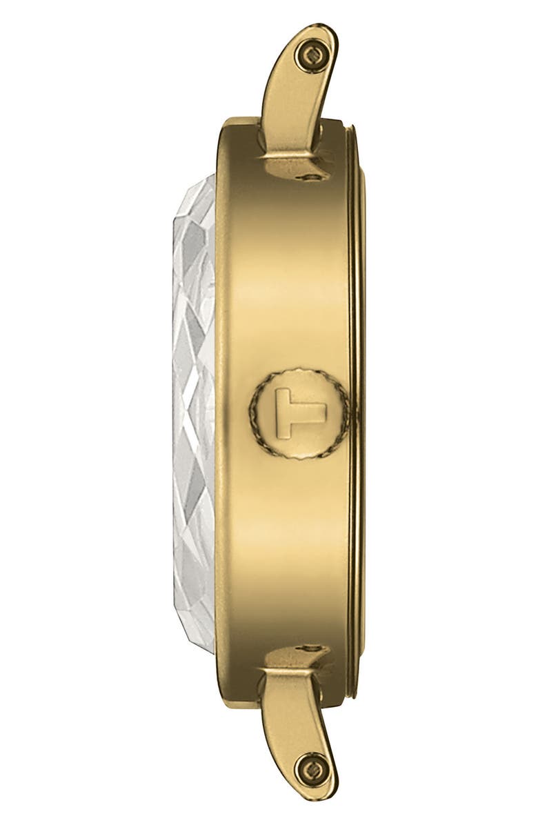 Tissot Lovely Round Leather Strap Watch, 19.5mm, Alternate, color, Green