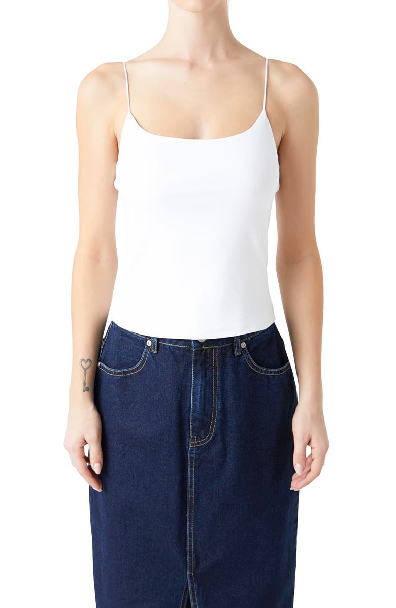 Grey Lab Jersey Camisole, Alternate, color, White