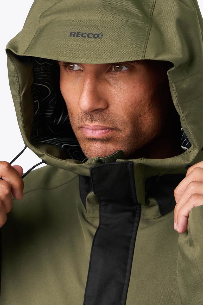 Denali Anorak Heated Waterproof 1/4 Zip Snow Jacket, Alternate, color, Olive