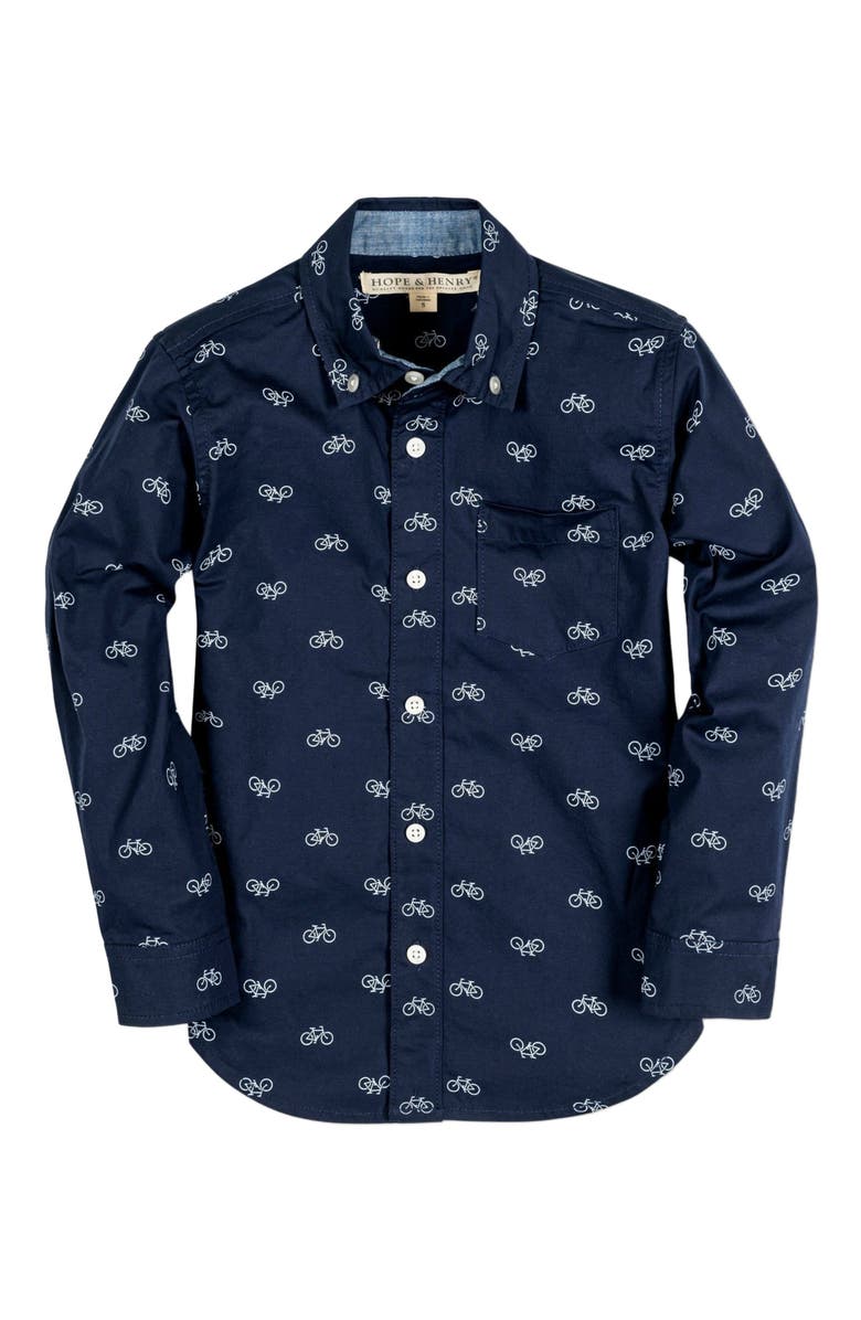 Hope & Henry Boys' Organic Stretch Poplin Shirt, Kids, Main, color,