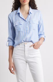 beachlunchlounge Fallon High-Low Button-Up Shirt