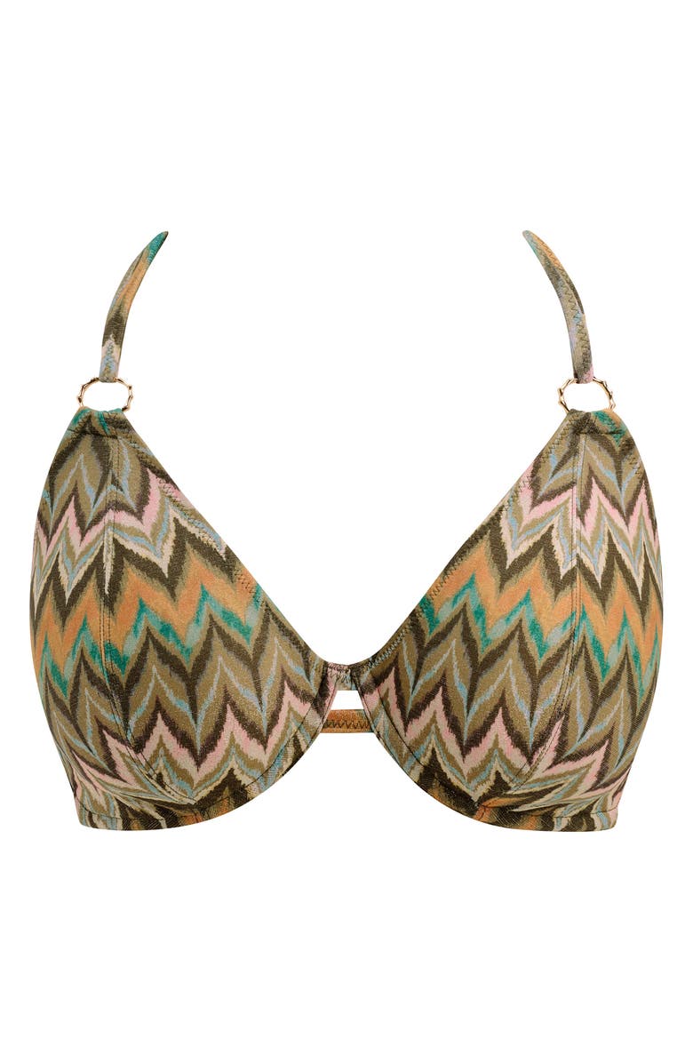 Freya Arizona Wave Underwire Halter Bikini Top, Alternate, color, Vista