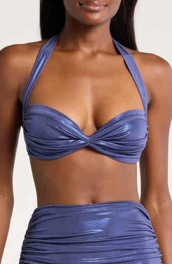 Norma Kamali Bill Ruched Bikini Top