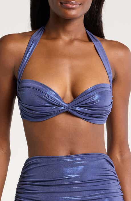 Norma Kamali Bill Ruched Bikini Top