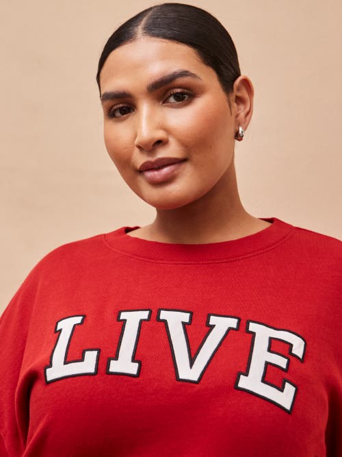 Live Unlimited Oversized Sweatshirt In Red