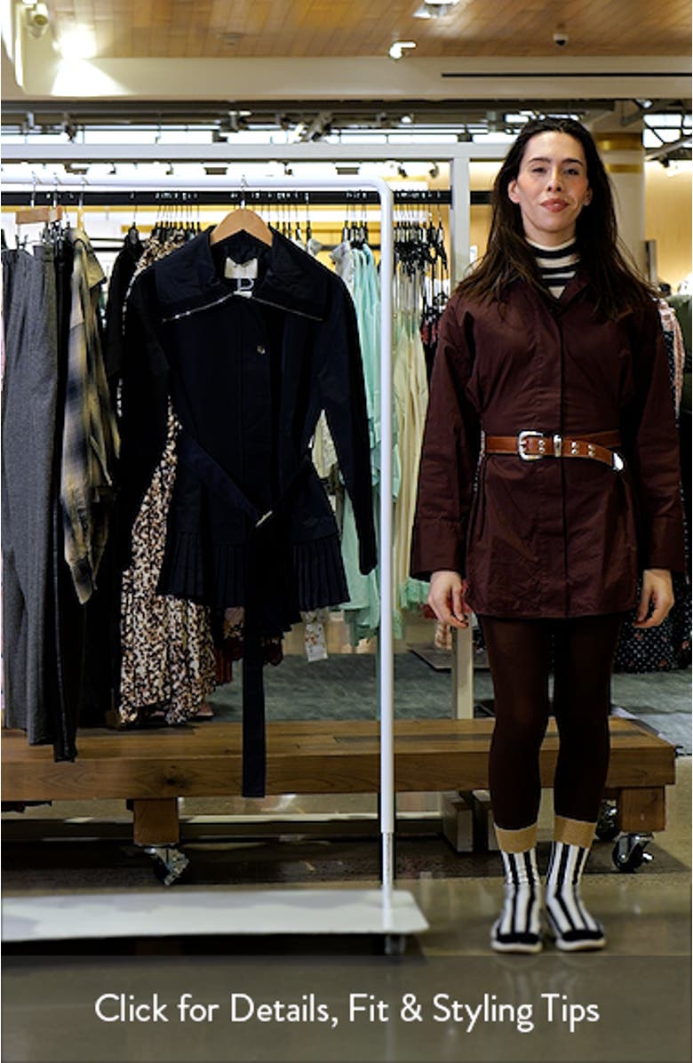 Lison Belted Jacket with Pleated Hem, sales video thumbnail