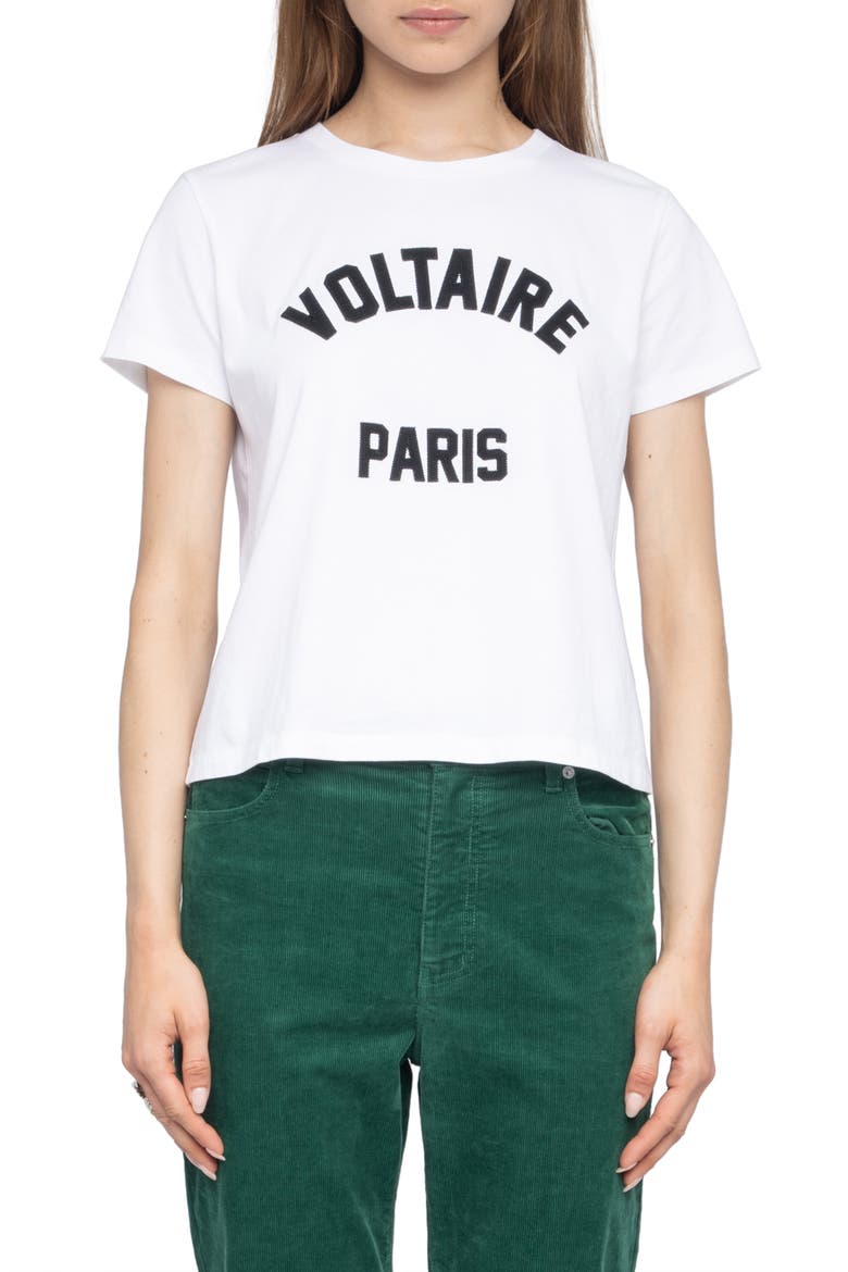 Alys Voltaire Paris Cotton Graphic T-Shirt, Main, color, WHITE