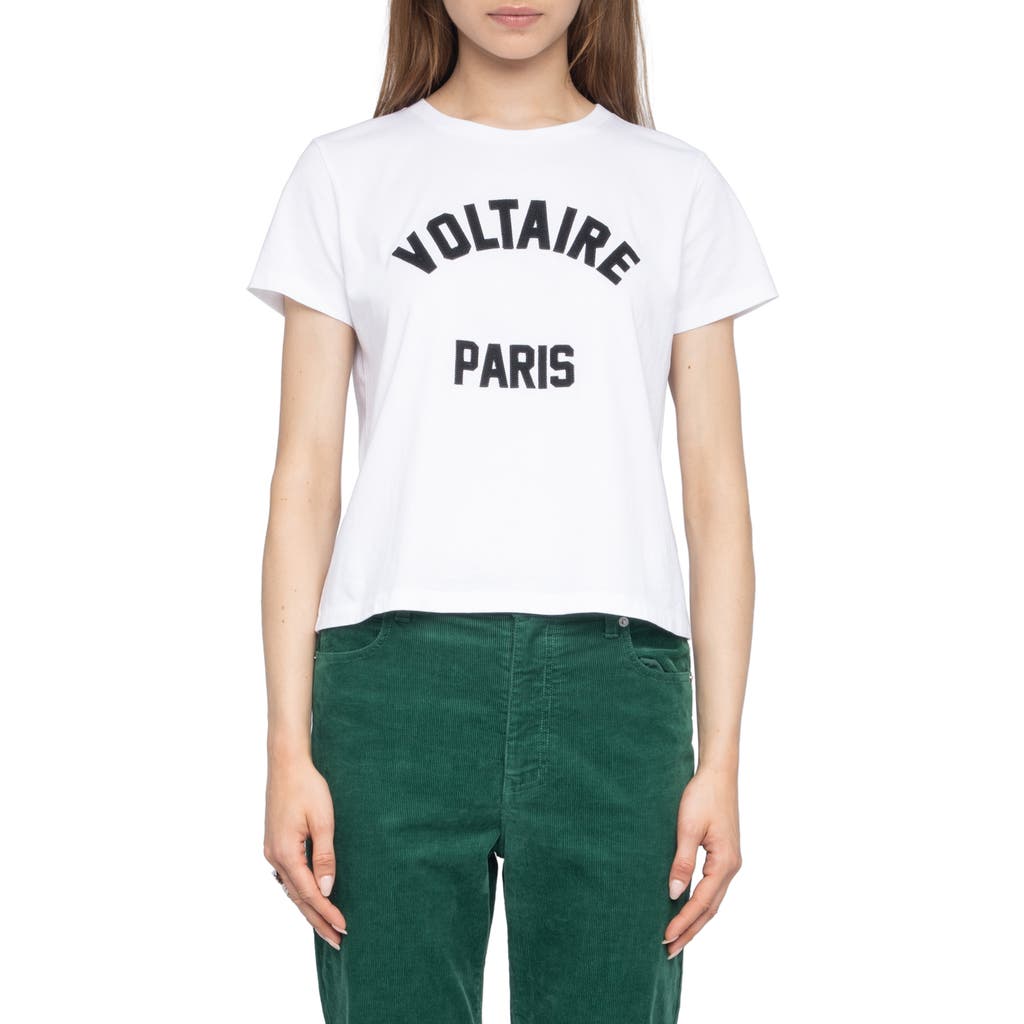 Zadig & Voltaire Alys Voltaire Paris Cotton Graphic T-Shirt in White  product