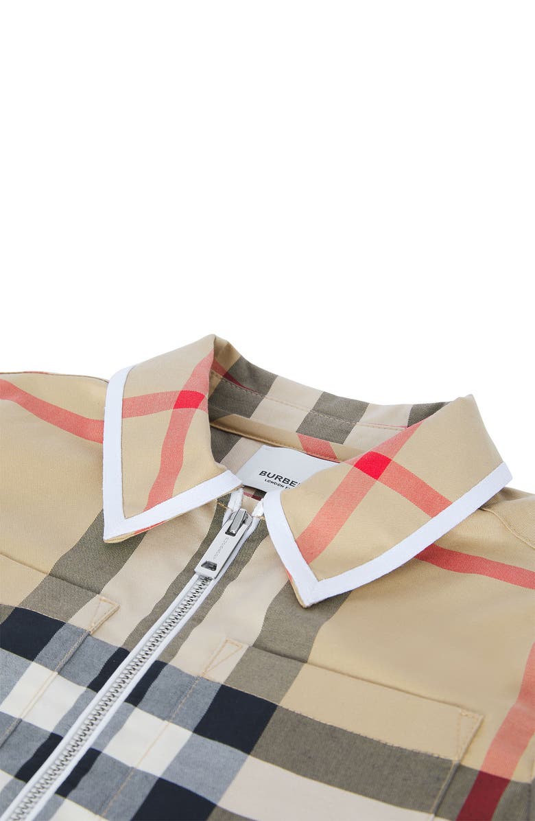 Burberry Kids' Callie Check Stretch Cotton Dress, Alternate, color,