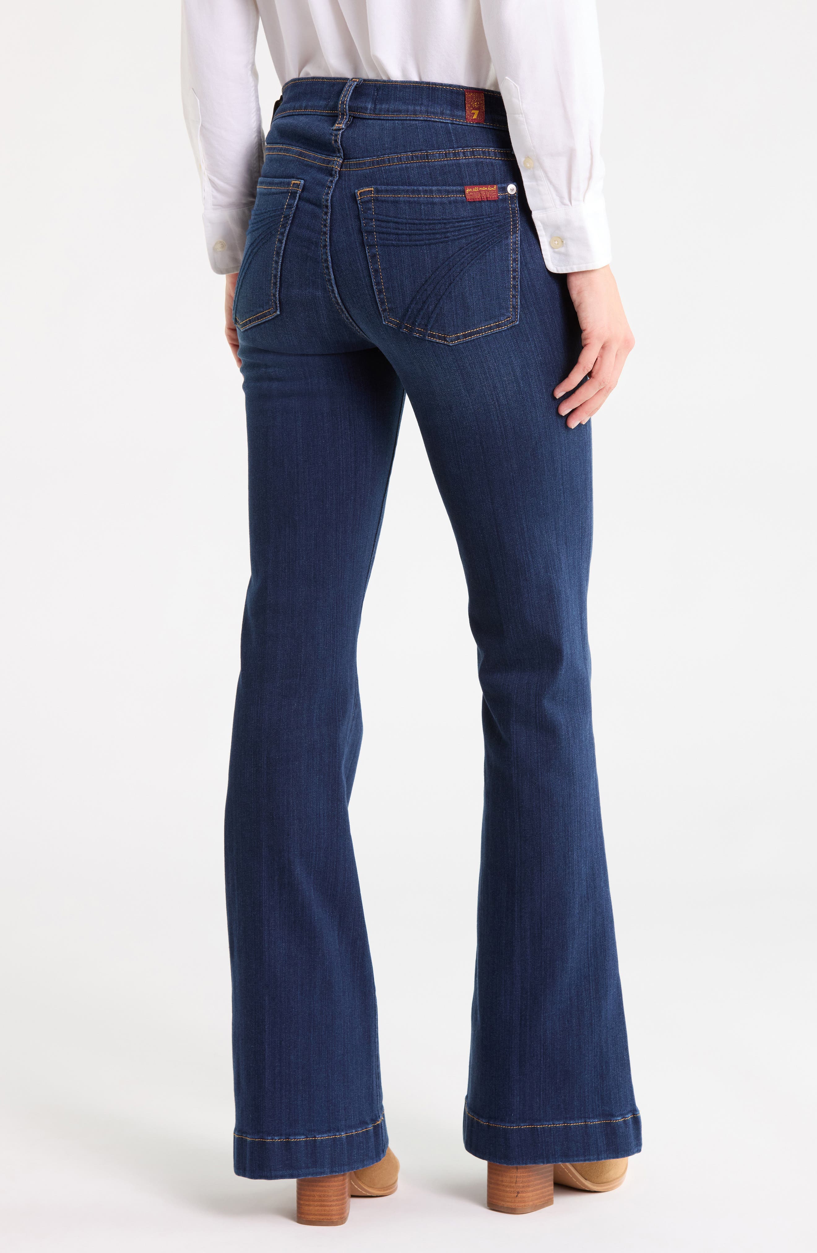 7 For All Mankind Dojo Tailorless Mid Rise Flare Jeans (Women ...