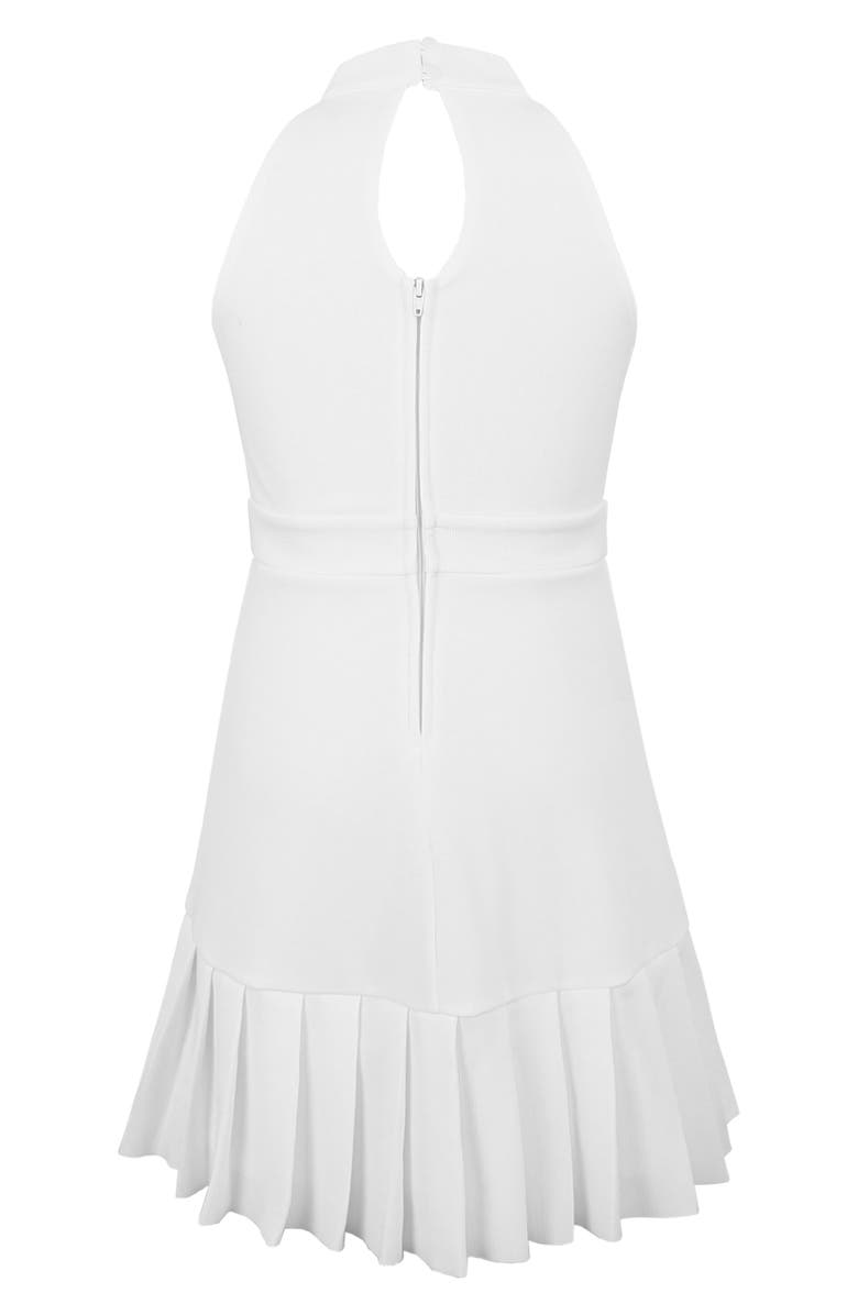 Zunie Kids' High Neck Pleated Dress, Alternate, color, Ivory