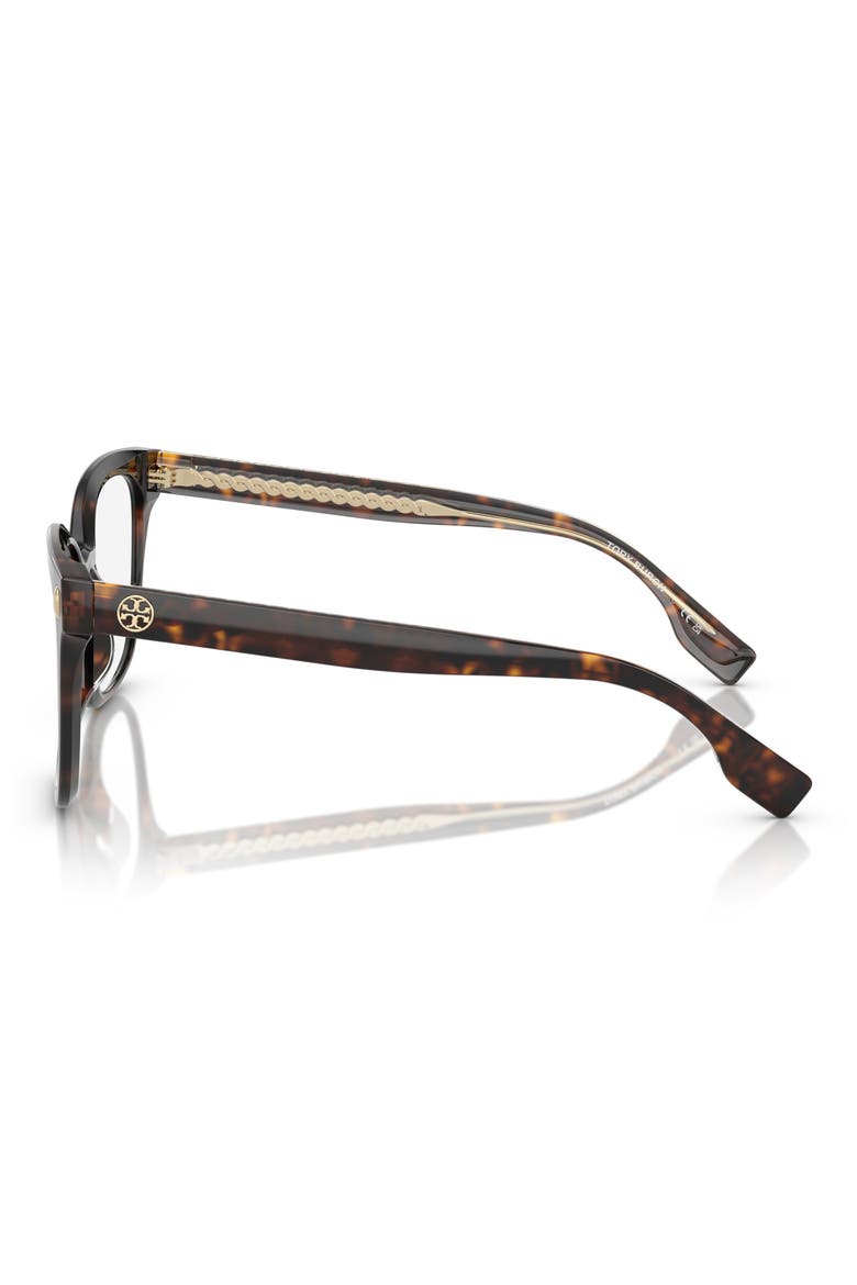 55mm Square Optical Glasses, Alternate, color, BLACK TORT