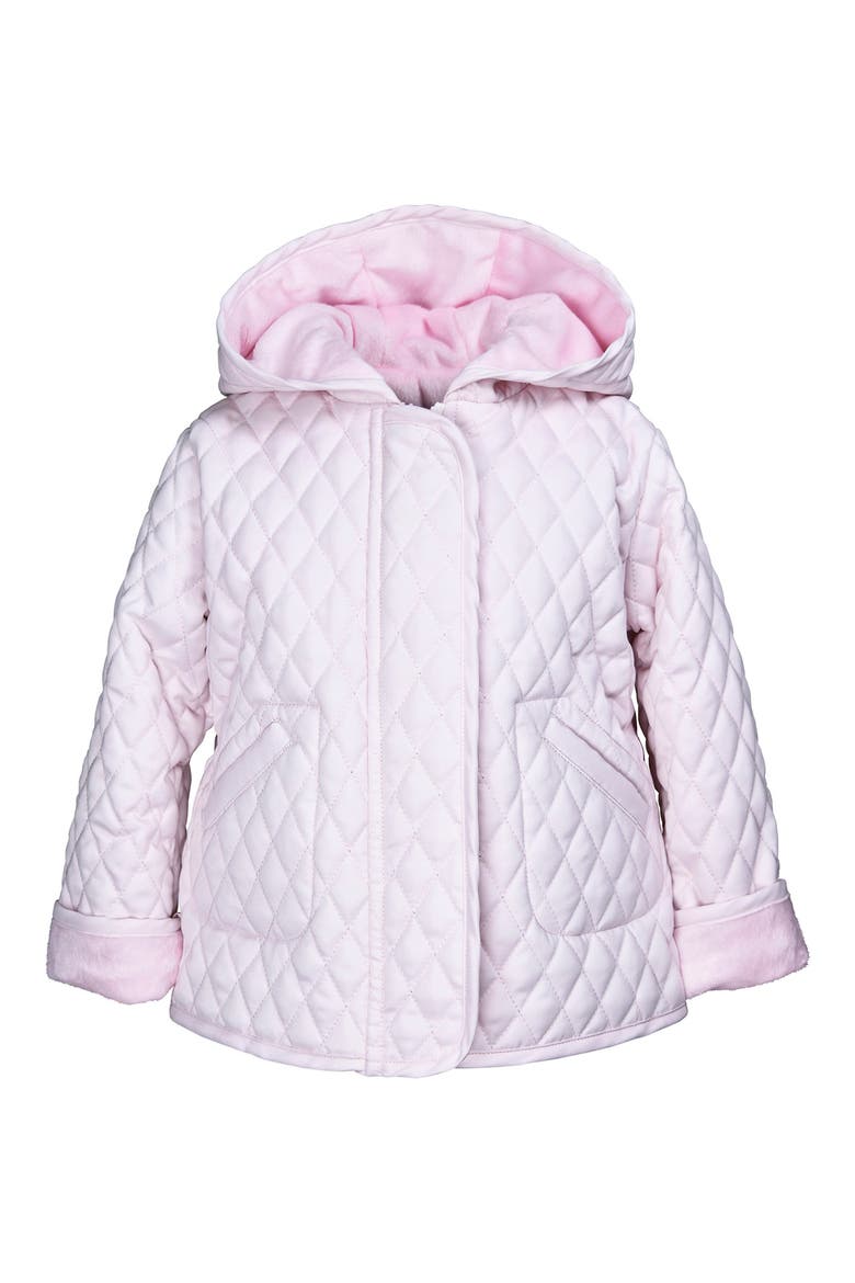 Barn Faux Fur Lined Hooded Jacket, Main, color, LIGHT PINK