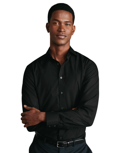 Non-Iron Cutaway Collar Poplin Shirt
