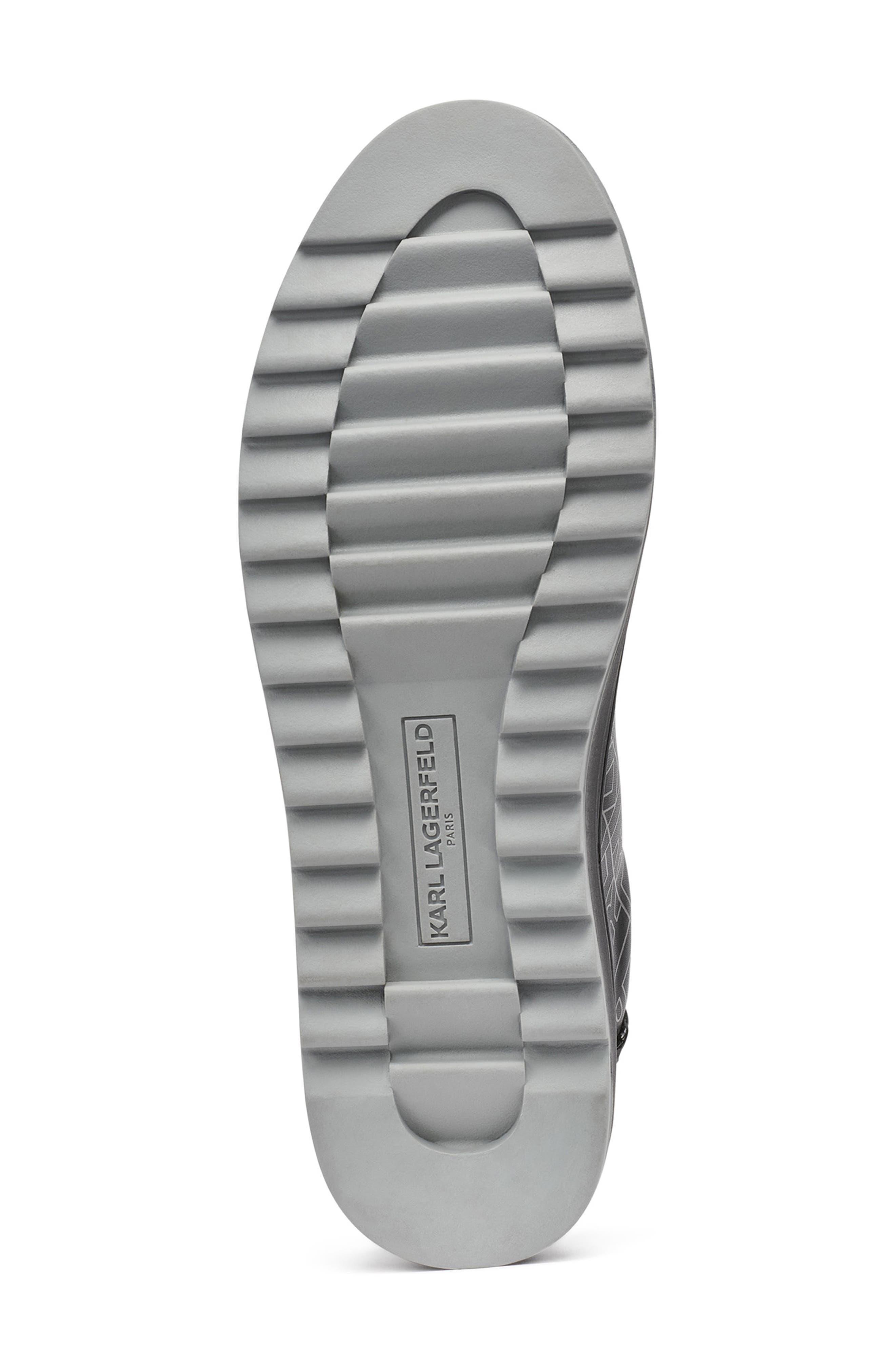 KARL LAGERFELD PARIS Logo Leather Sneaker, Alternate, color, Black