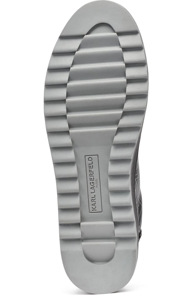 KARL LAGERFELD PARIS Logo Leather Sneaker, Alternate, color, Black