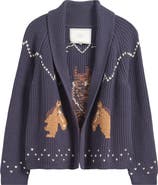 THE GREAT. The Horse Lodge Cotton Blend Cardigan