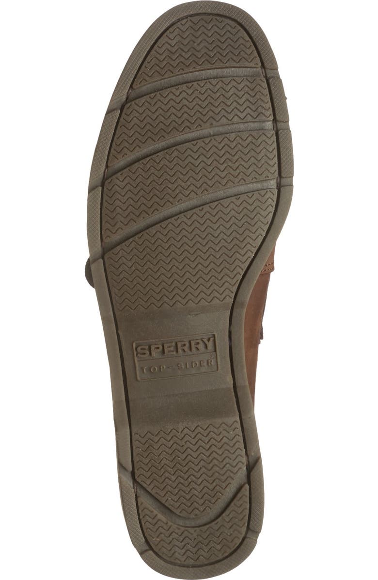 Sperry Leeward Leather Boat Shoe, Alternate, color, Brown