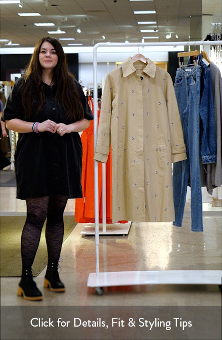 Floral Embroidered Trench Coat, sales video thumbnail