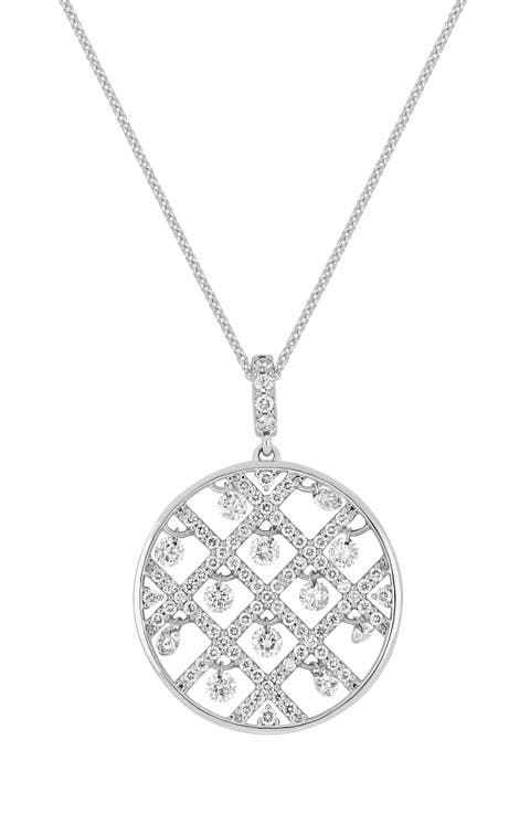 Audrey Diamond Lattice Medallion Necklace