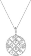 Bony Levy Audrey Diamond Lattice Medallion Necklace