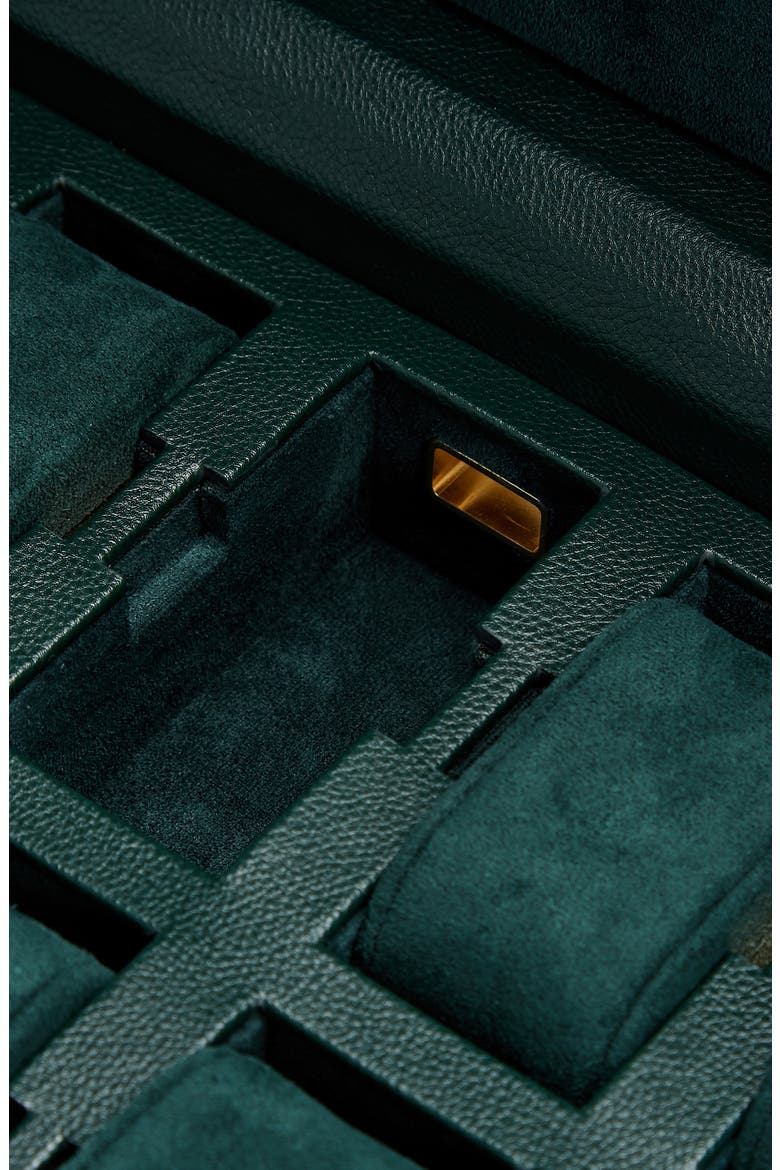 British Racing 8 Piece Watch Box, Alternate, color, GREEN