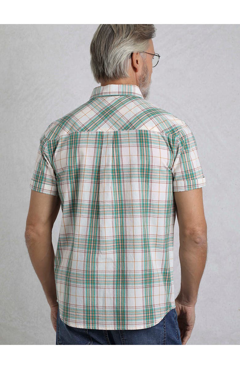 Weird Fish Judd Short Sleeve Check Shirt, Alternate, color, Viridis