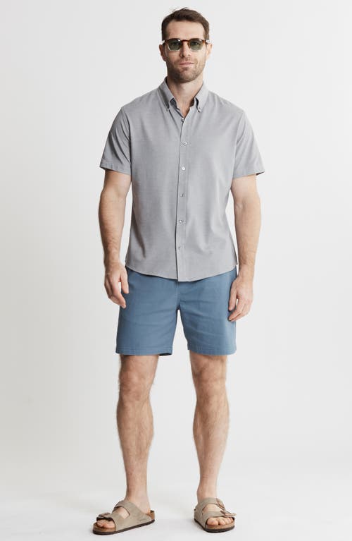 Jachs Short Sleeve Stretch Oxford Button-up Shirt