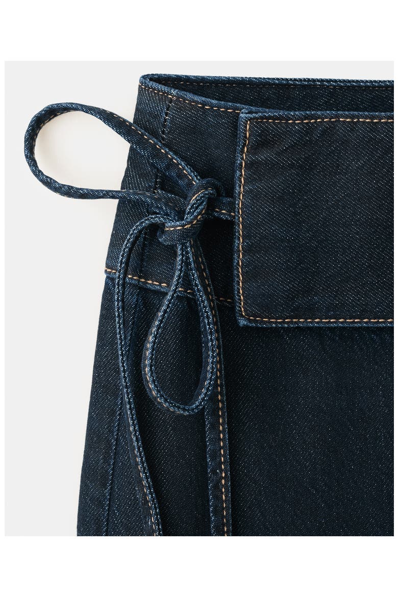 Kids' Tie Detail Wide Leg Jeans, Alternate, color, OPEN BLUE