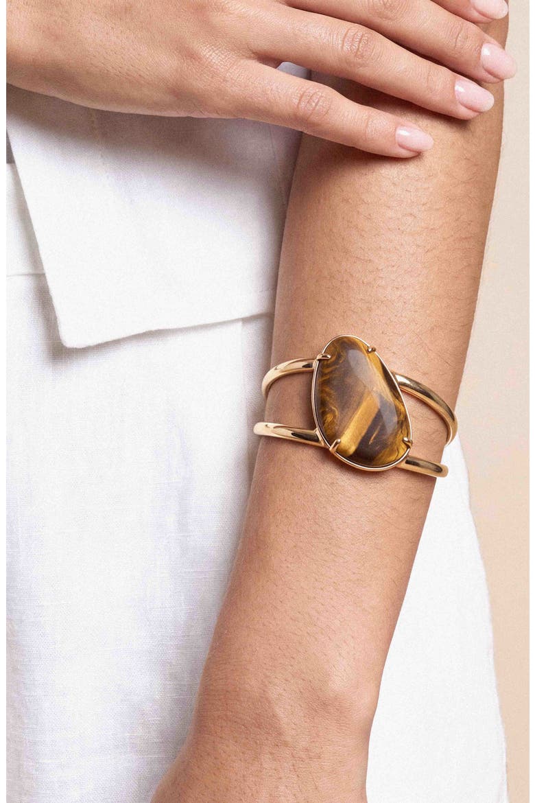 Desert Tide Tiger's Eye Cuff Bracelet, Alternate, color, TIGERS EYE