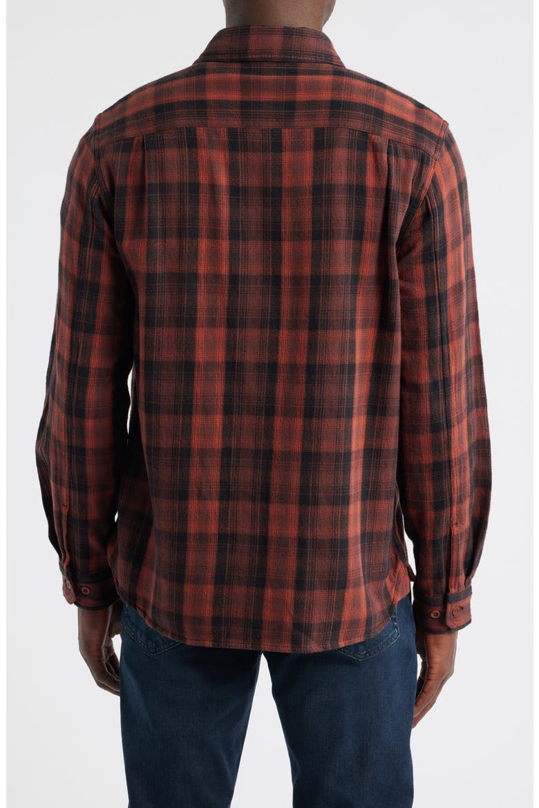 Mason Plaid Flannel Button-Up Shirt, Alternate, color, BURGUNDY MULTI