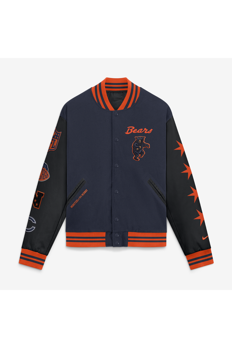 Men's Nike  Navy Chicago Bears 2026 Rivalries Collection Varsity Jacket, Alternate, color, Navy