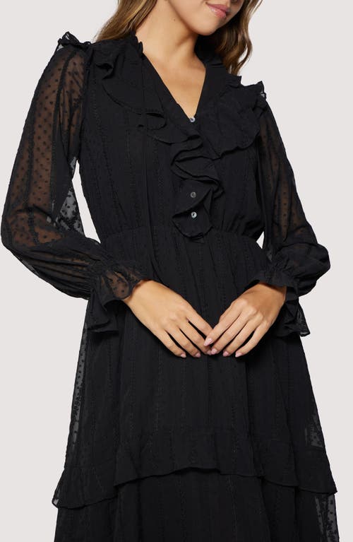 Lost + Wander Poetic Essence Long Sleeve Maxi Dress In Black