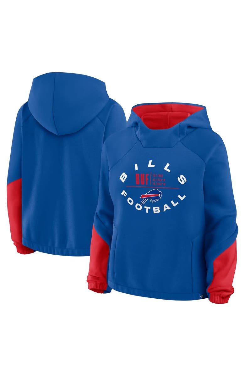 FANATICS Women
s Fanatics Royal Buffalo Bills Oversized Redzone Bubble Screen Pullover Hoodie, Alternate, color, Royal