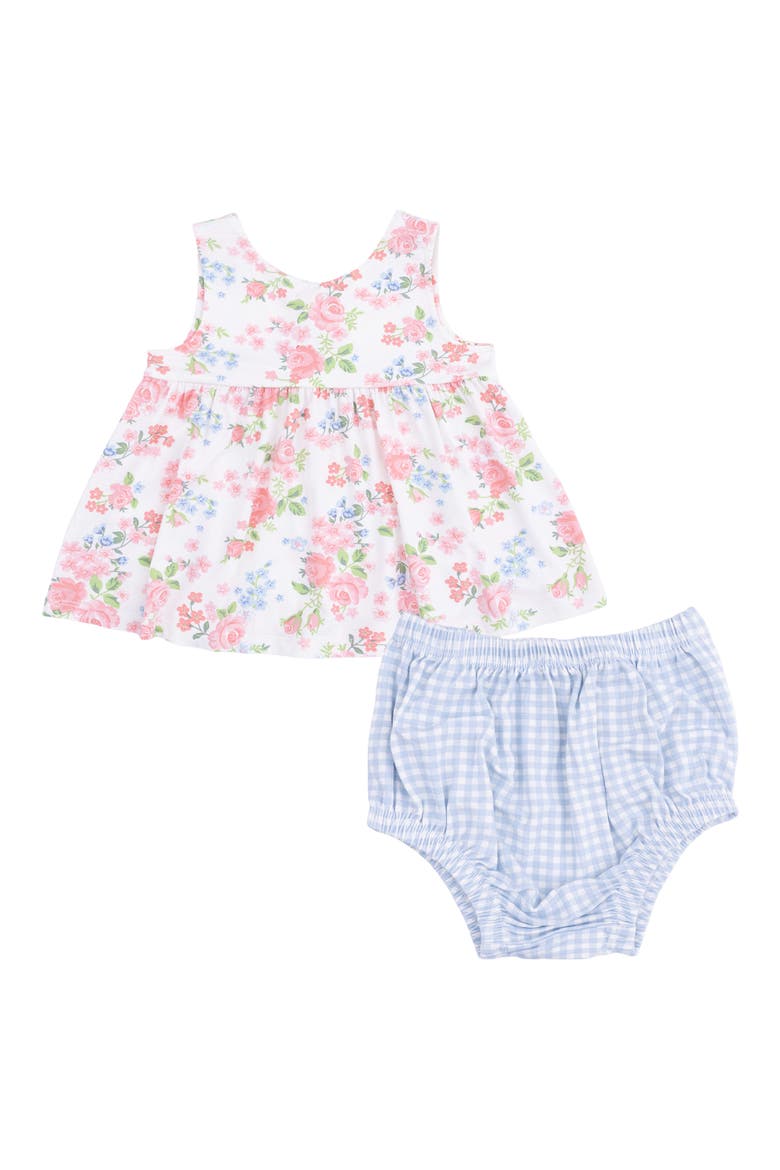 Cute Little Roses Dress & Bloomers Set, Main, color, PINK IVORY