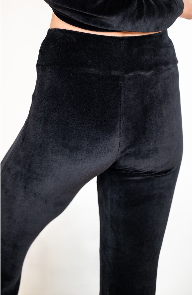 JJwinks Velour Flare High Waist Pants, Alternate, color, 