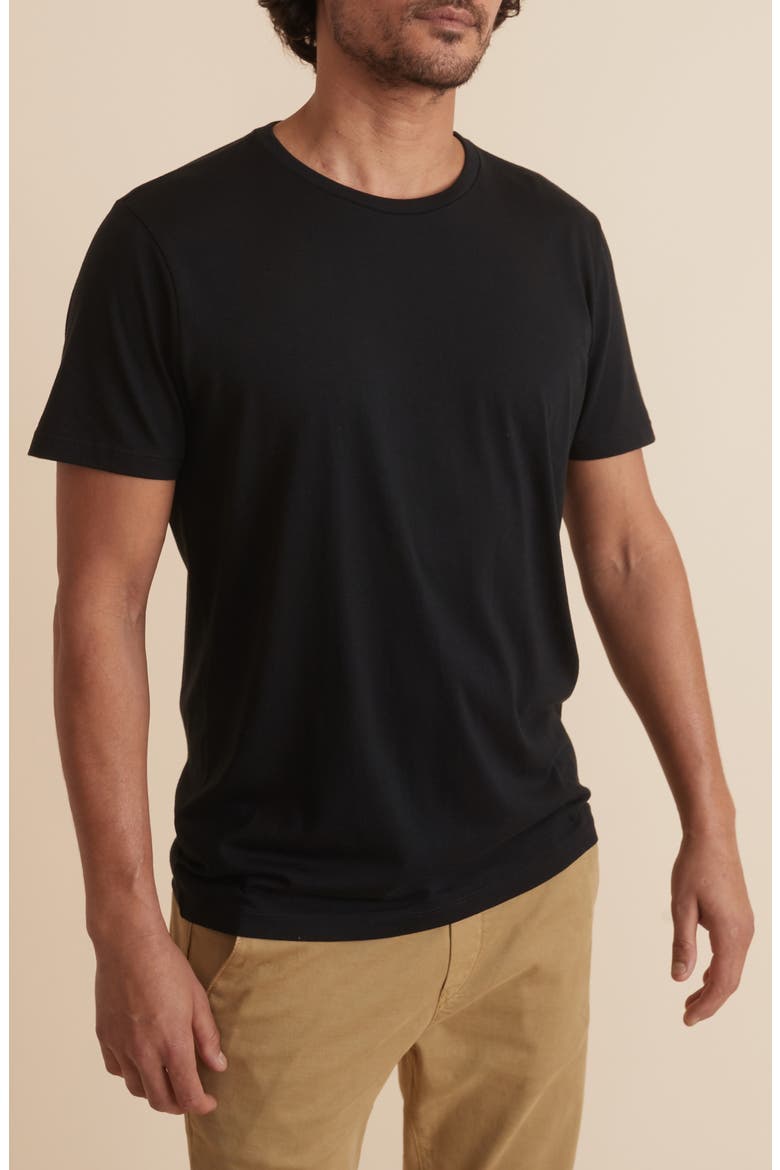 Signature Crewneck T-Shirt, Alternate, color, BLACK