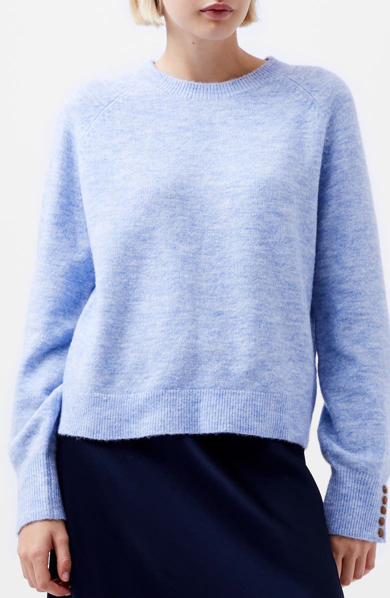 French Connection Morena Button Cuff Sweater, Main, color, 40-Dusted Blue