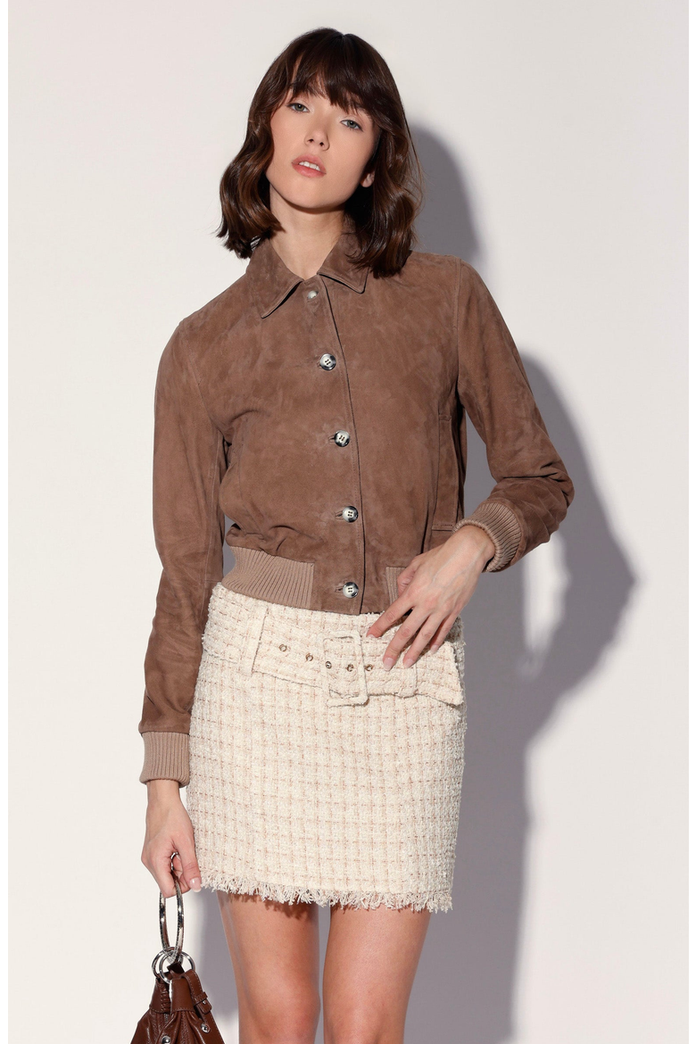 Katherine Jacket, Alternate, color, Brown Taupe Suede