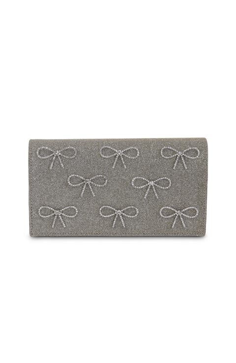 Julia Crystal Bow Flap Clutch