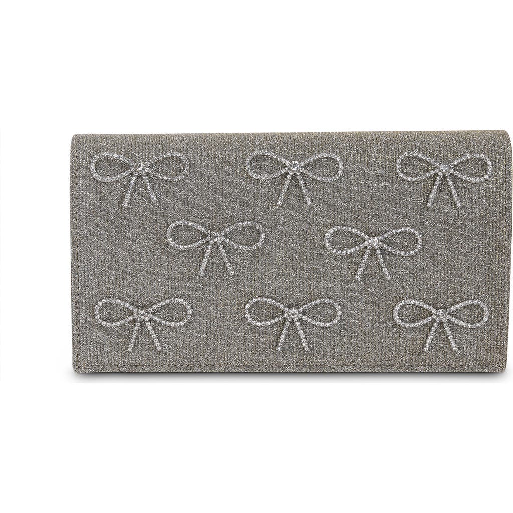 Jewel Badgley Mischka Julia Crystal Bow Flap Clutch