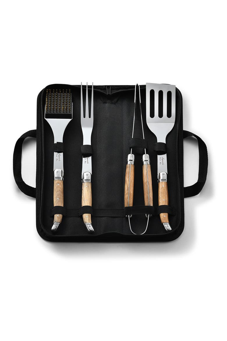 Laguiole 4-Piece Grilling Set, Alternate, color, OAK WOOD
