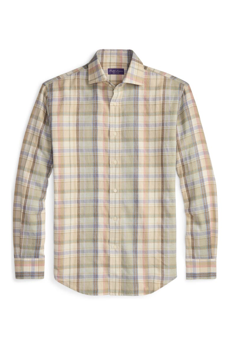 Plaid Hemp-Cotton Shirt, Alternate, color, CL CREAM MULTI