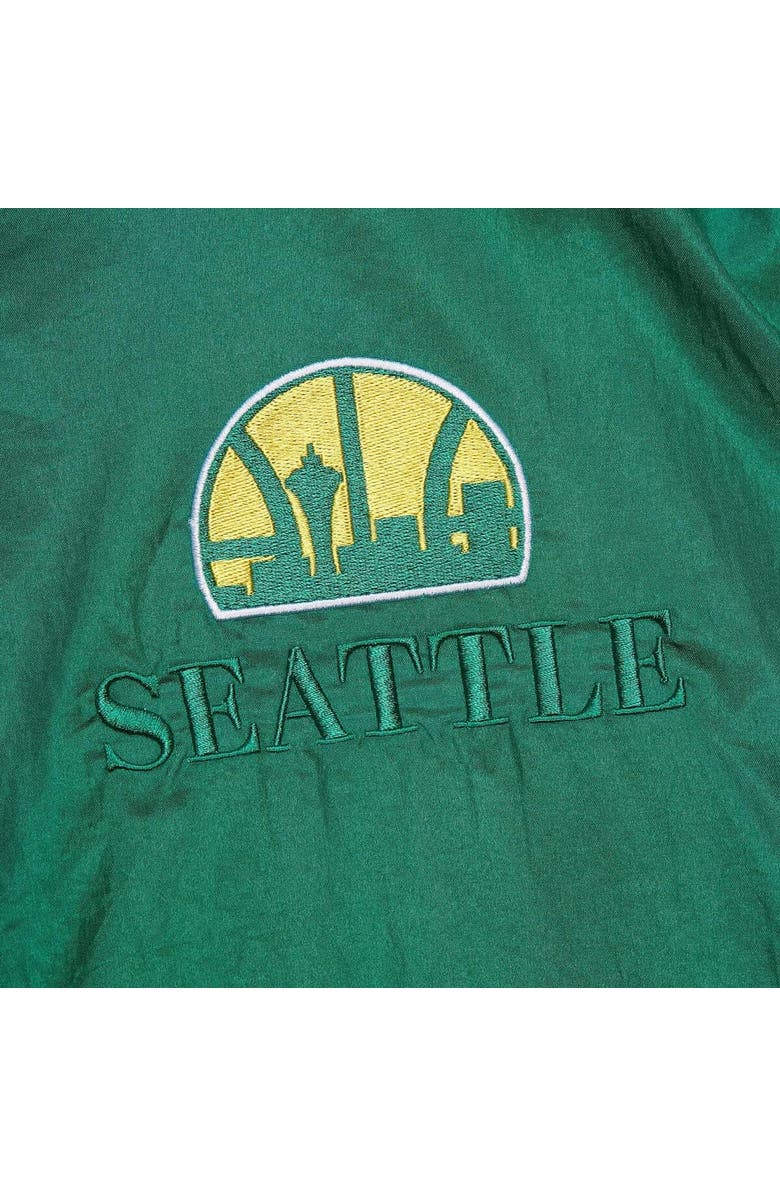 Mitchell & Ness Unisex Mitchell & Ness Kelly Green Seattle SuperSonics Hardwood Classics Team OG 3.0 Anorak Half-Zip Windbreaker Jacket, Alternate, color,